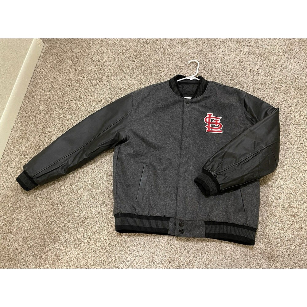 St Louis Cardinals Varsity Jacket Streetwear Red Gray XL MLB BASEBALL